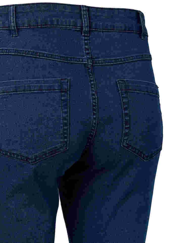 Ekstra slim Sanna jeans med normal høyde på livet, Dark blue, Packshot image number 3