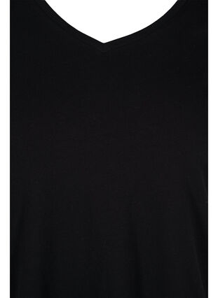 Basis T-skjorte med V-hals, Black, Packshot image number 2