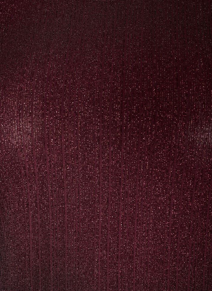 Bluse med vertikal struktur og glittertr&aring;d, R&oslash;d, Packshot image number 2