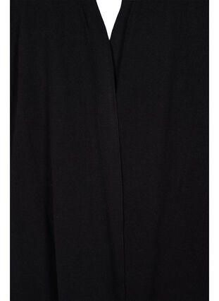 Strikket cardigan med splitt og ribbekanter, Black, Packshot image number 2