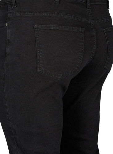 Emily jeans med vanlig liv og smal passform, Black, Packshot image number 3