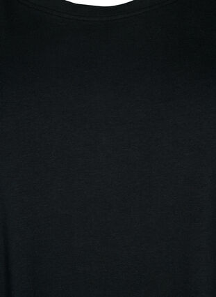 Bomullskjole med korte ermer, Black, Packshot image number 2