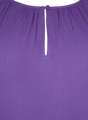 Tunika i viskose med 3/4-ermer, Deep Lavender, Packshot image number 2