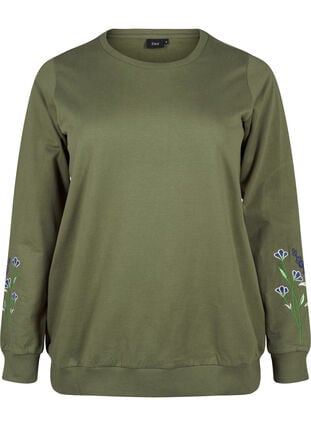 Zizzi Genser med broderte blomster, D. L. Green W. emb., Packshot image number 0