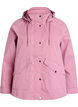 Kort v&aring;rjakke med avtagbar hette, Rosa, Packshot image number 0