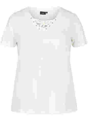 T-skjorte i økologisk bomull med snøredetalj