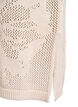 Strikket kjole med åpent mønster og 3/4 ermer, Beige, Packshot image number 3