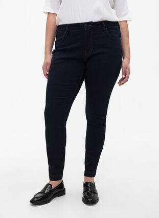 Viona jeans med normal midje, Unwashed, Model image number 2