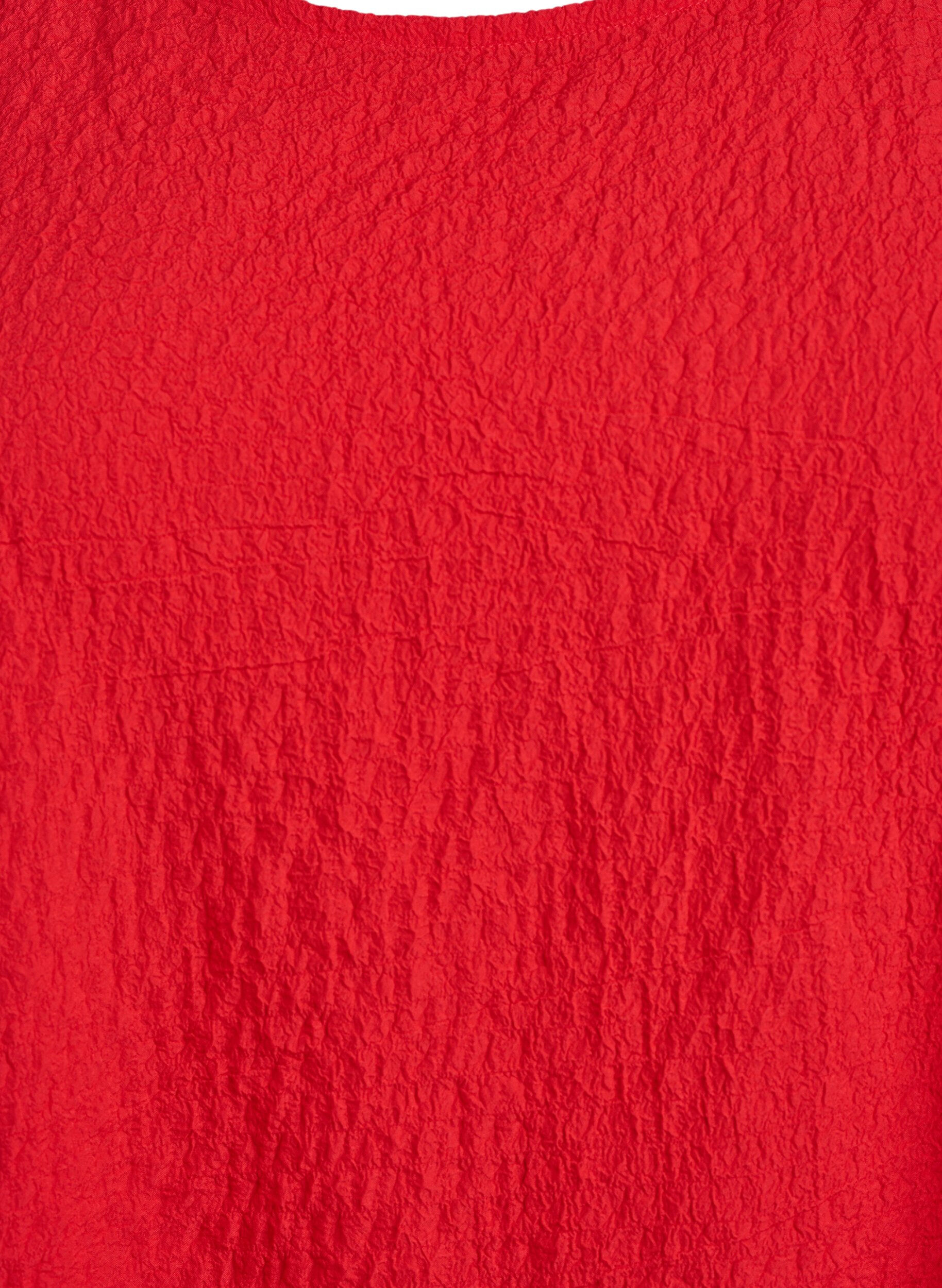 ZizziErmel&oslash;s topp med tekstur, R&oslash;d, Packshot image number 2