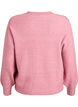 Ribbestrikket cardigan med knapper, Rosa, Packshot image number 1