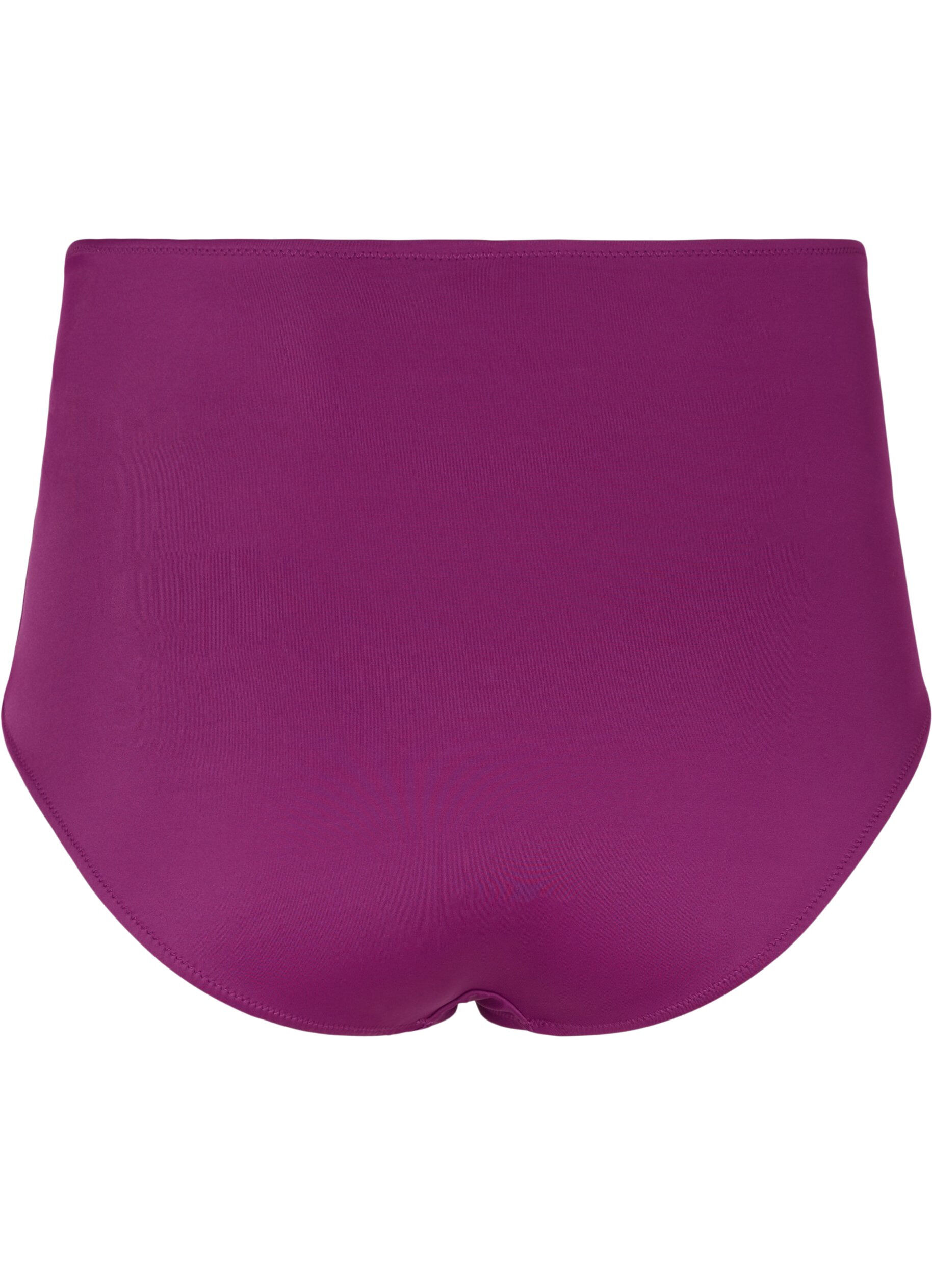 Zizzi Bikinitruse med h&oslash;yt liv og draperinger, Dark Purple, Packshot image number 1