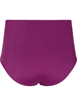 Bikinitruse med høyt liv og draperinger, Dark Purple, Packshot image number 1