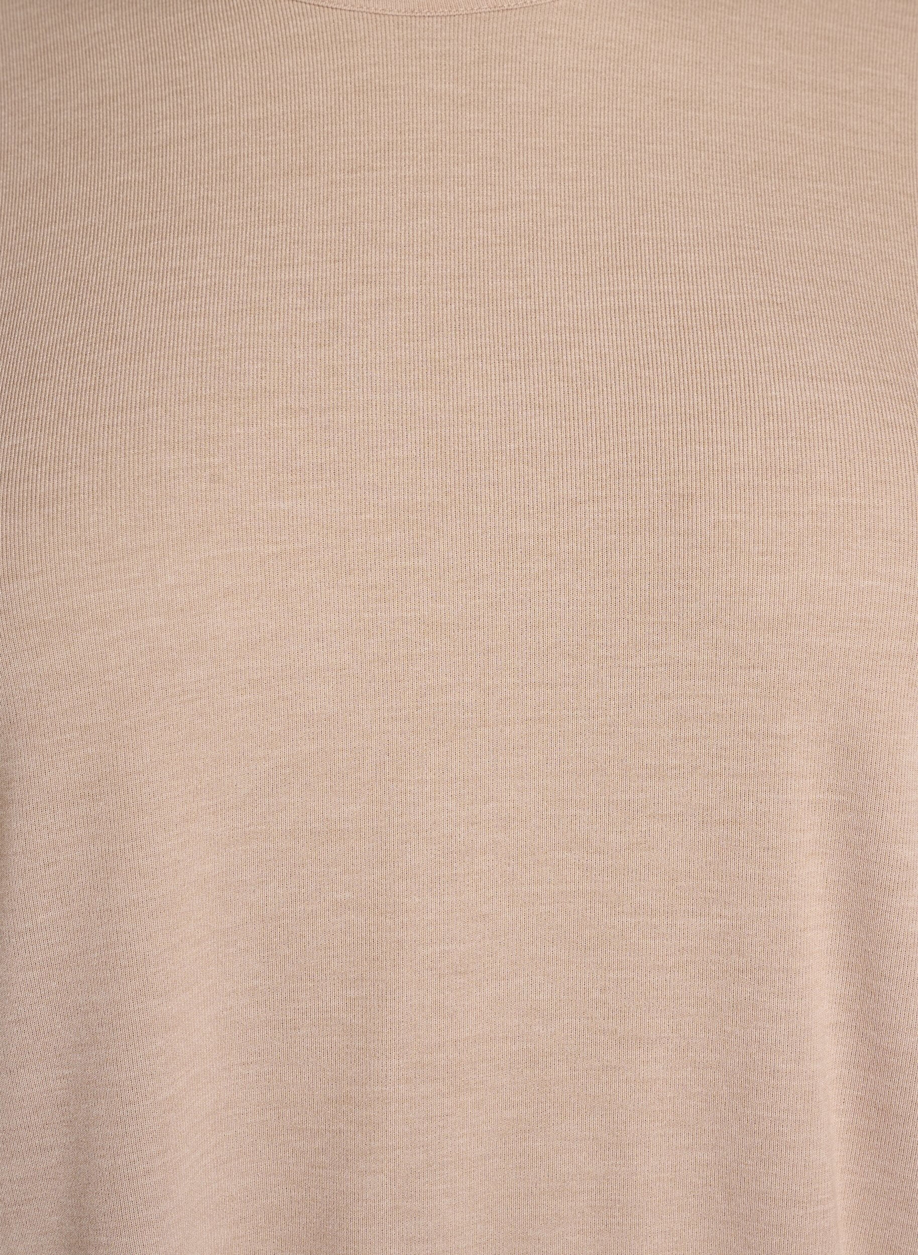 ZizziJersey bluse med 3/4 ermer, Beige, Packshot image number 2