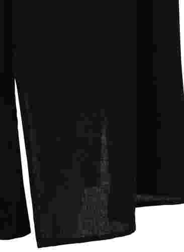 Lang skjortekjole med korte ermer, Black, Packshot image number 3
