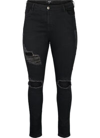 Tettsittende jeans med detaljer