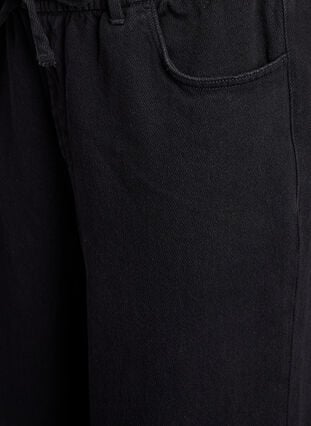 Zizzi Loose fit-jeans med elastisk linning og snøring, Black Wash, Packshot image number 2
