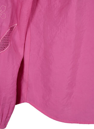 Bluse i Tencel ™ Modal med broderidetaljer, Phlox Pink, Packshot image number 4