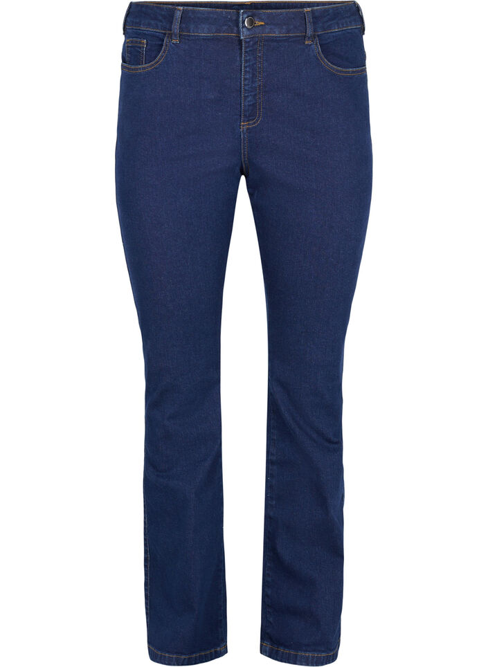 Ellen bootcut jeans med høyt liv, Blå, Packshot image number 0