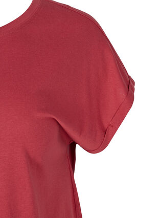 Kortermet t-skjorte i bomull, Earth Red, Packshot image number 2