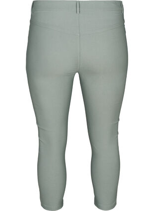 Tettsittende 3/4-bukser med glidelås, Slate Gray, Packshot image number 1