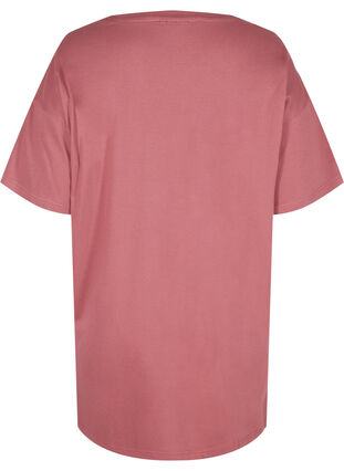 Lang kortermet T-skjorte i bomull, Deco Rose, Packshot image number 1