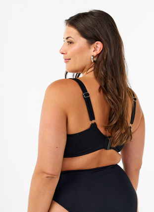 Zizzi Bikinioverdel med snøredetaljer, Svart, Model image number 1