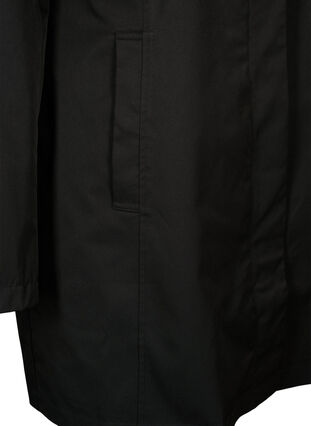 Jakke med lommer og høy krage, Black, Packshot image number 3