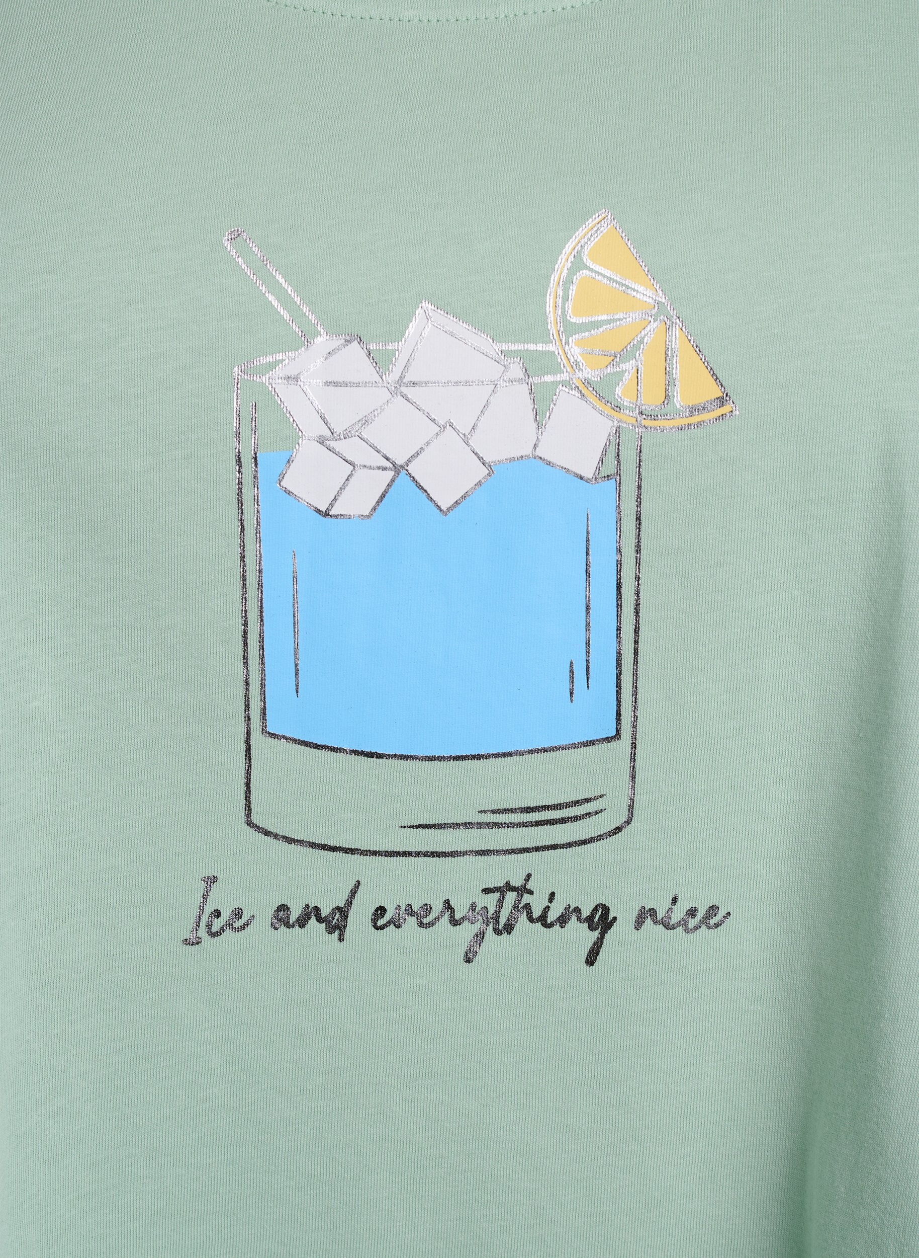 Zizzi Bomullstopp med A-form, Gr&oslash;nn, Packshot image number 2