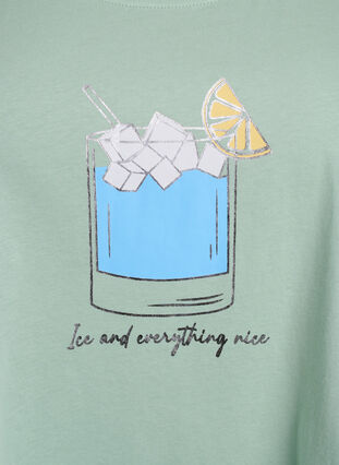 Zizzi Bomullstopp med A-form, Grønn, Packshot image number 2