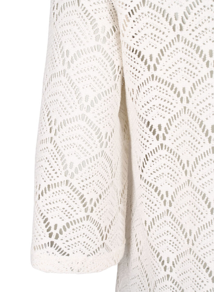 Hekle Bluse med 3 / 4 ermer, Sandshell, Packshot image number 3