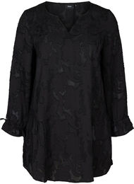 Løs tunika med v-hals, Black