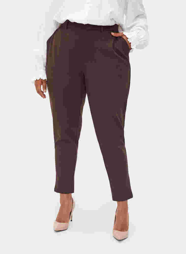 Cropped bukser med lommer, Coffee Bean, Model image number 3