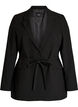 Blazer med avtakbart knytebelte, Svart, Packshot image number 0