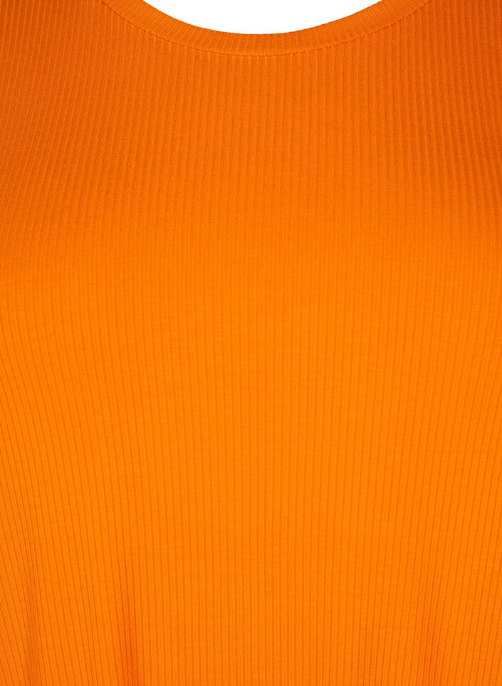 T-skjorte i viskose med ribbet struktur, Exuberance, Packshot image number 2