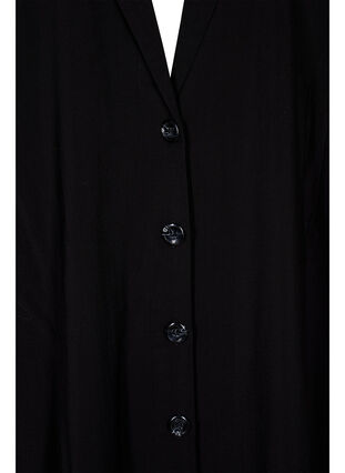 Lang viskoseskjorte med korte ermer, Black, Packshot image number 2