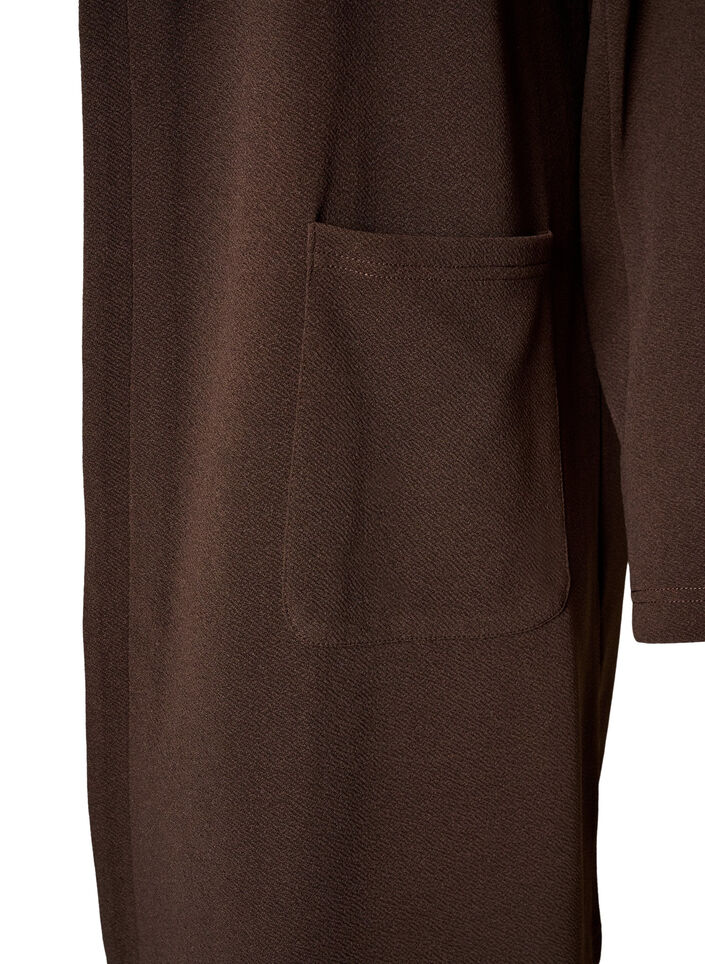Lang blazer med lommer, Brun, Packshot image number 3