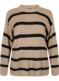 FLASH - Strikket genser med striper