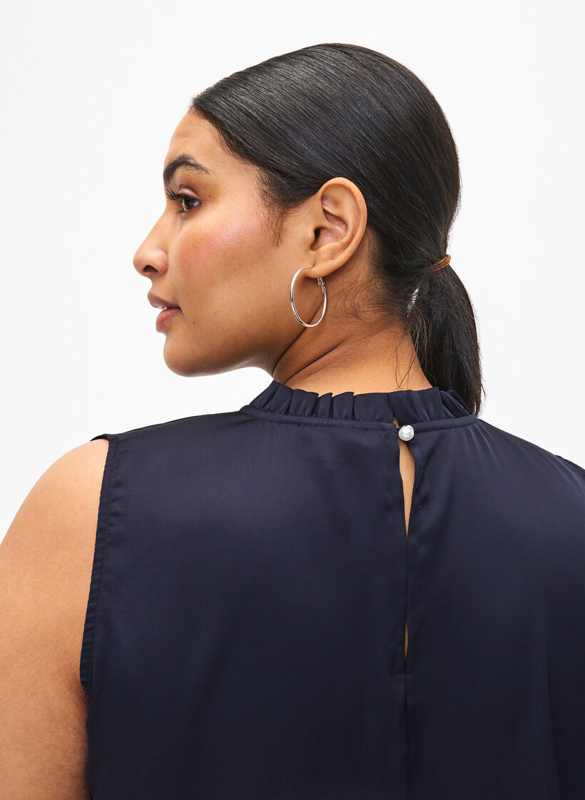 Ermeløs festtopp i sateng, Night Sky, Model image number 2