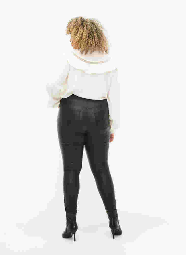 Coated Amy jeans, Black coated, Model image number 2