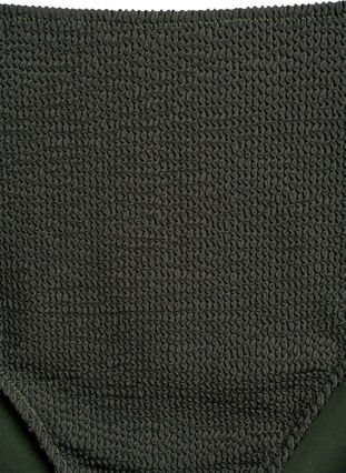 Zizzi Bikiniunderdel med tekstur og høy midje, Grønn, Packshot image number 2