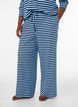 Stripete pyjamasbukser med h&oslash;y midje og vide ben, Bl&aring;, Model image number 2