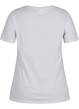 Basis T-skjorte med V-hals, Bright White, Packshot image number 1