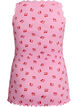 Topp med trykk og blondekant, Rosa, Packshot image number 1