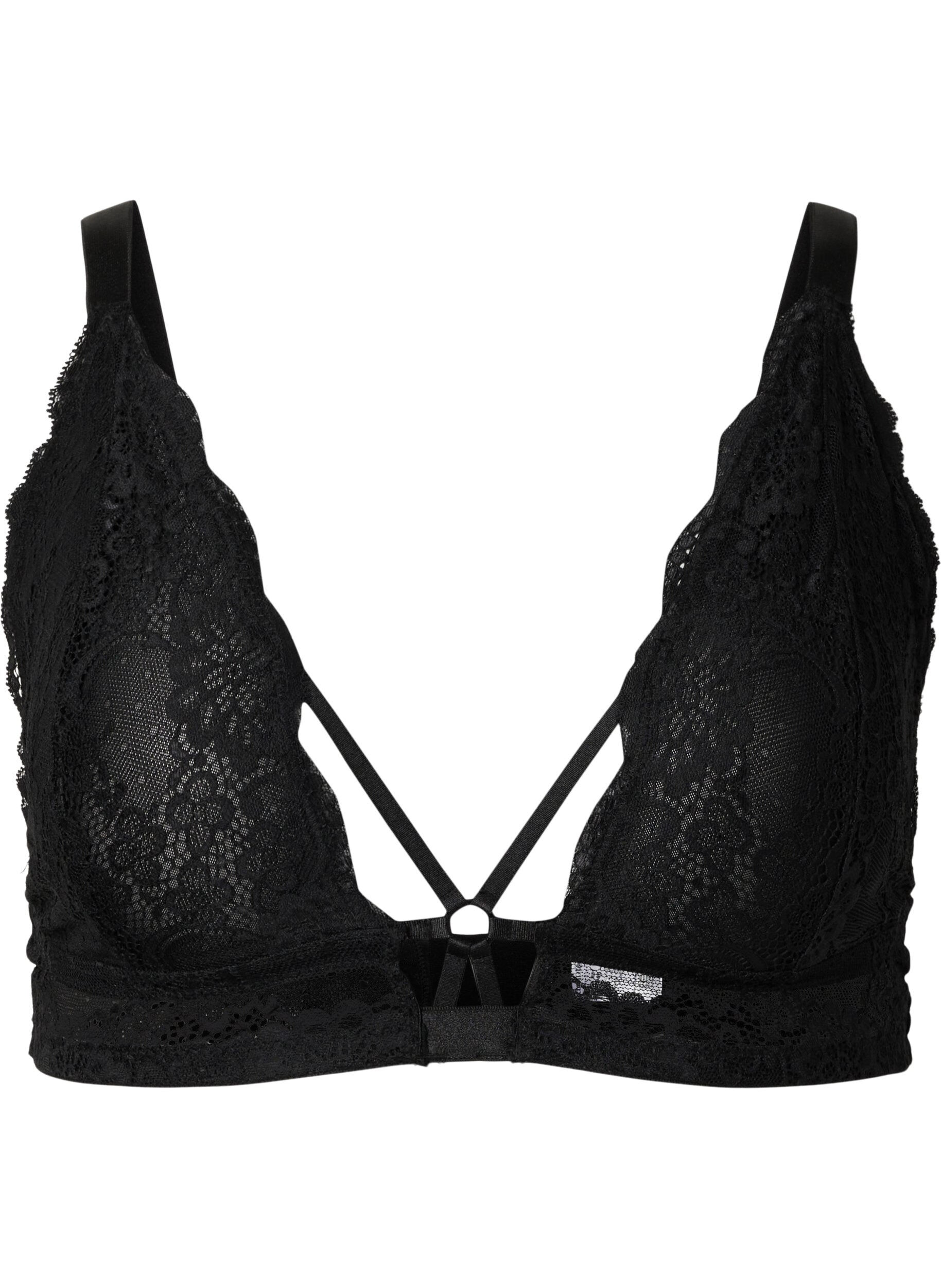 Zizzi Blonde-BH med string, Black, Packshot image number 0