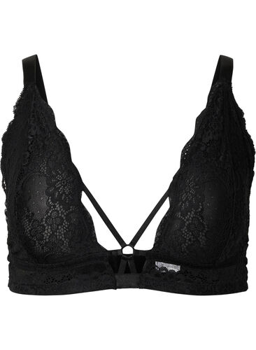 Blonde-BH med string, Black, Packshot image number 0