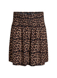 Kort skj&oslash;rt med vaffelsydd midje, Brun