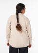 Strikket genser med høy hals og harlekintrykk, Beige, Model image number 2