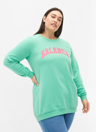 Lang genser med tekstprint, Neptune Green , Model