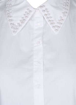 Løs skjortekrage med perler, Bright White, Packshot image number 2