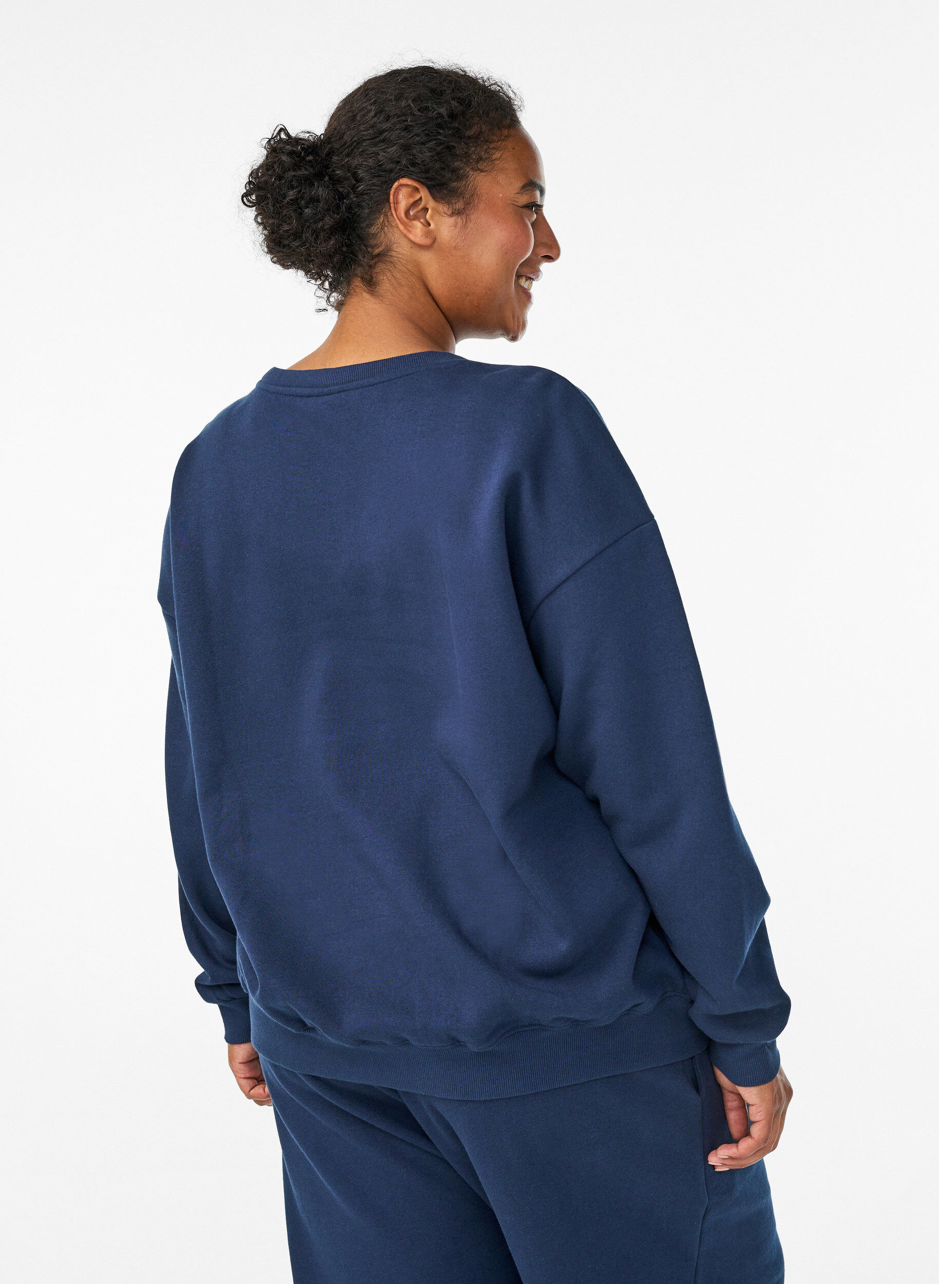 ZizziGenser med teksttrykk, Bl&aring;, Model image number 2